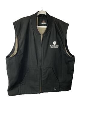 Jack’s Abbey Brewery Vest Size 3XL Ridgecut Toughwear Black Sherpa-Lined Beer